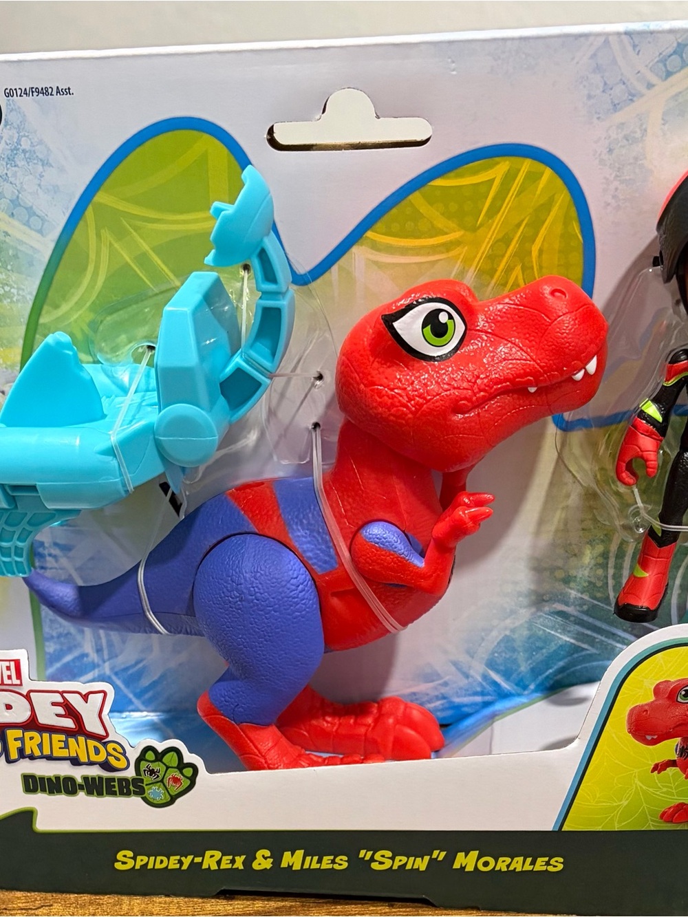 Marvel Spidey-Rex Red & Purple Dino with Blue Web Launcher
